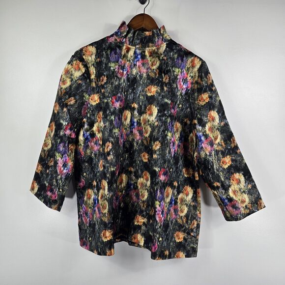 Tuckernuck Tops - Tuckernuck‎ Women's XXL Midnight Primrose Jacquard Blouse Bow NWT